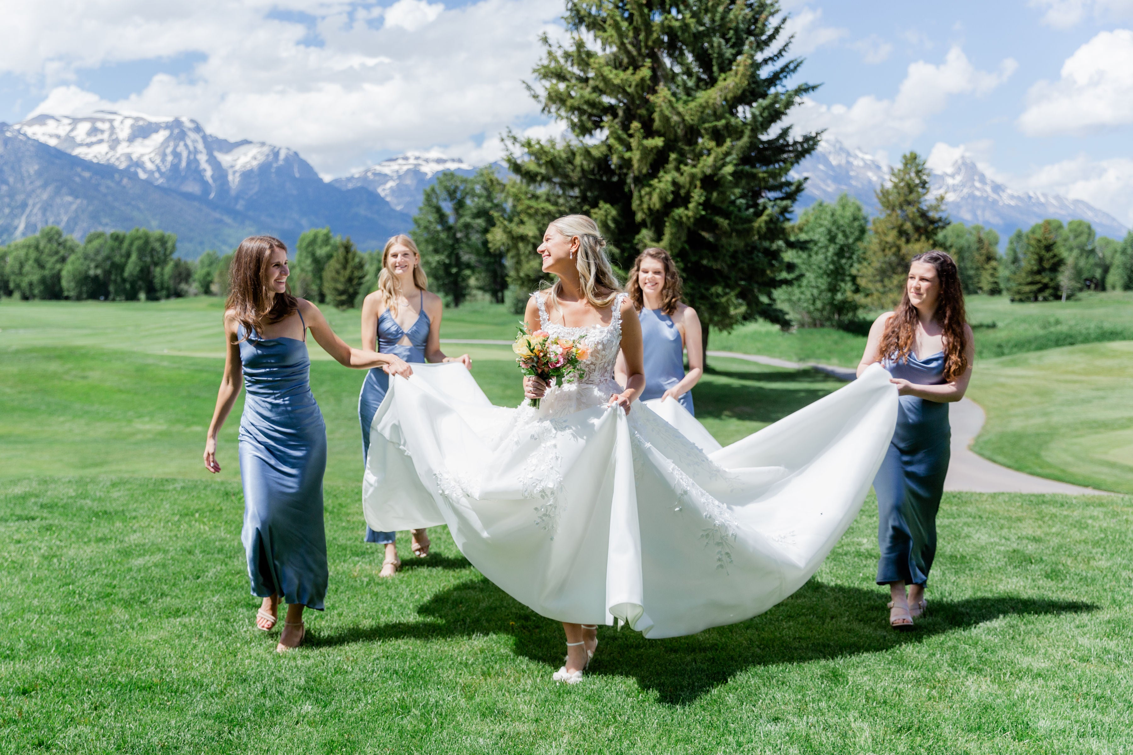 princess polly baby blue dress Bridesmaids Guide to Mix & Match Dresses – Adrianna Papell