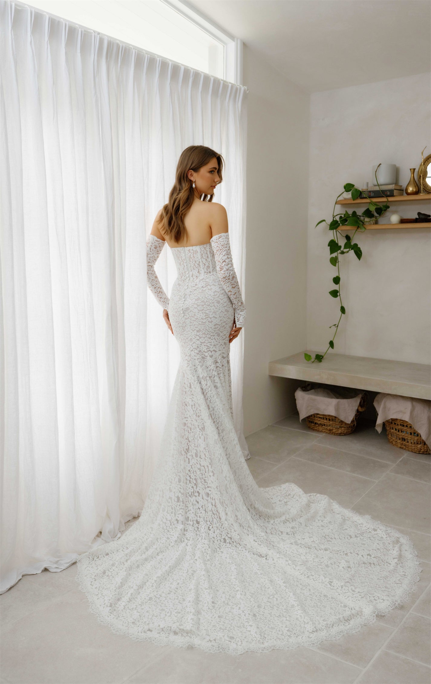 EDNA gown - Fitted LACE bridal gown by Willow collection Miss Chloe