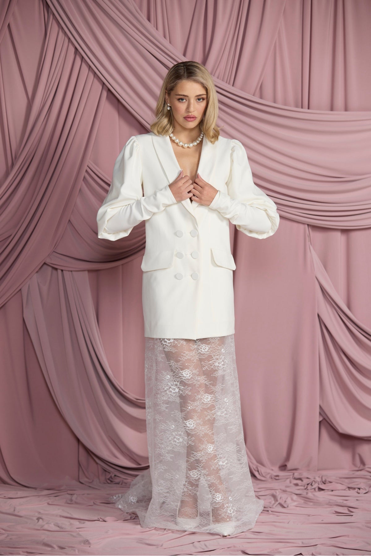 single layer chantilly skirt two piece mix match