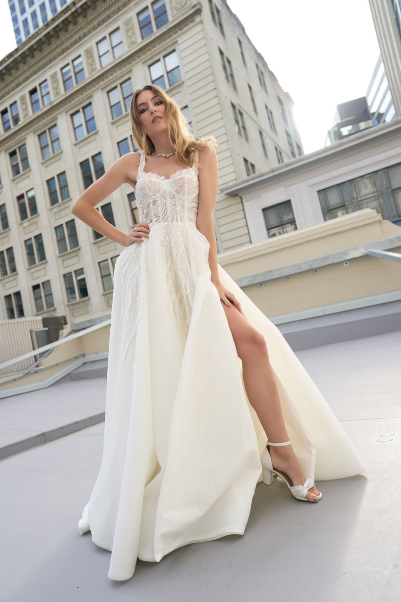 Sky Light Mini Wedding Dress – Jessica Couture