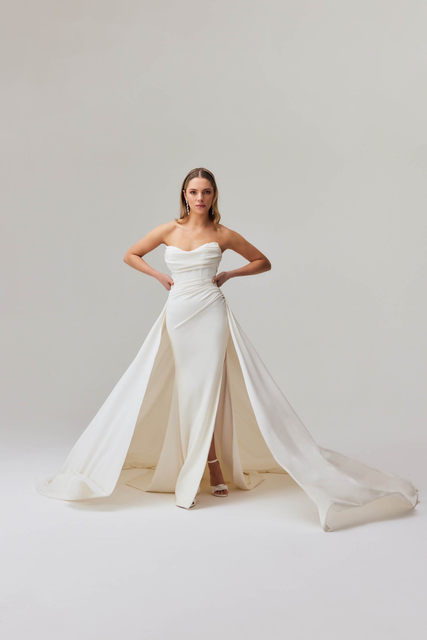 chanel wedding dress Casablanca Bridal 2542 Fit And Flare Sheer Corset Crystal Embellished Sweetheart Neckline Spaghetti Strap Gown 24 / SDNIS 28Colors The Most Iconic Chanel Haute