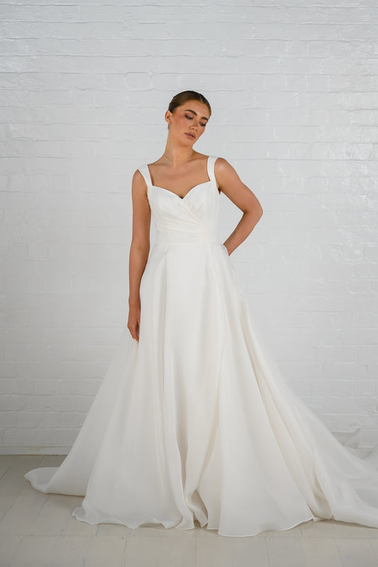 CHANTELLE gown - Organza A-LINE bridal gown by Ever after collection Miss Chloe 