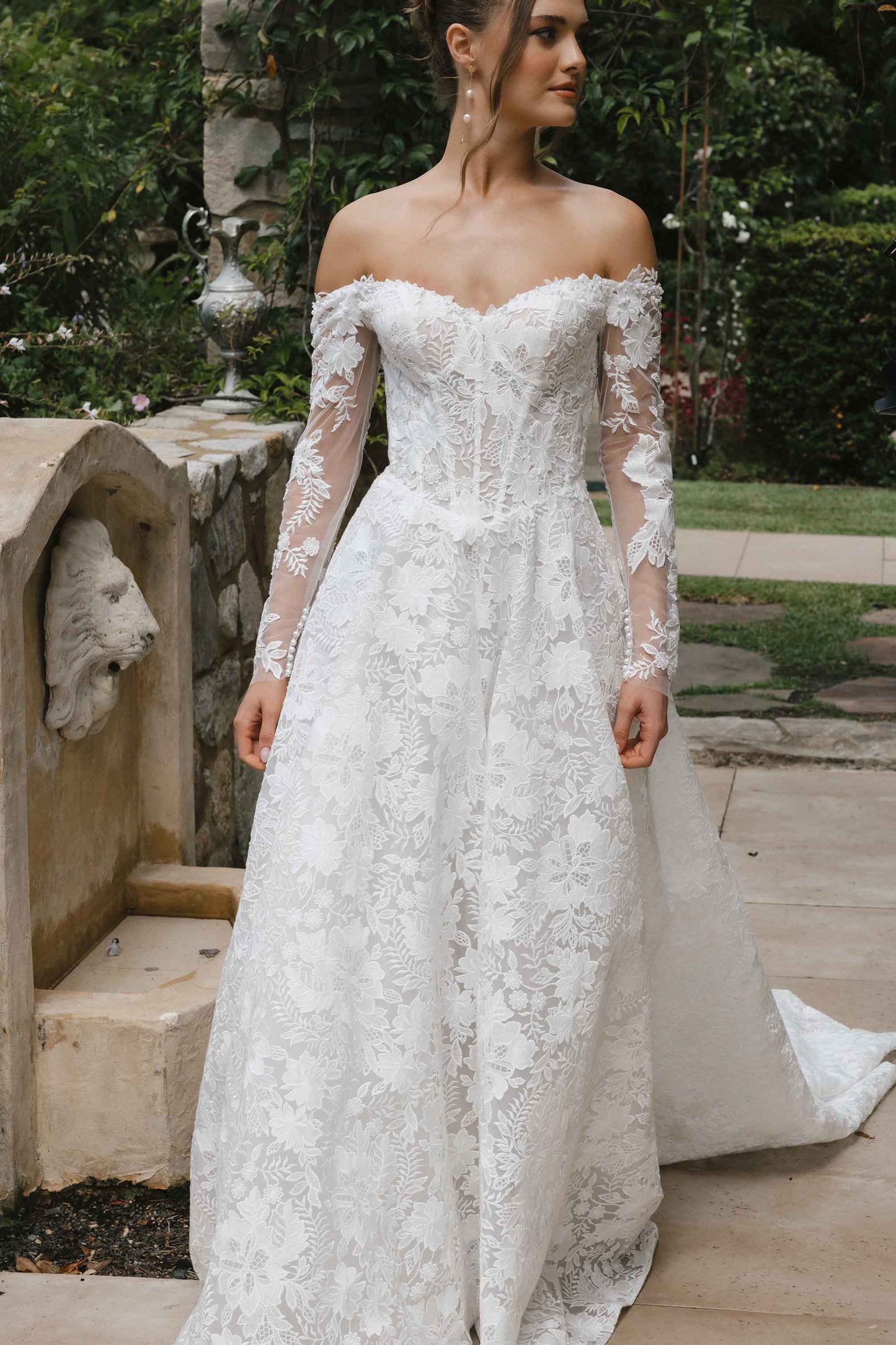 JENNA gown - Lace A-LINE bridal dress by Roselle collection Jessica Couture