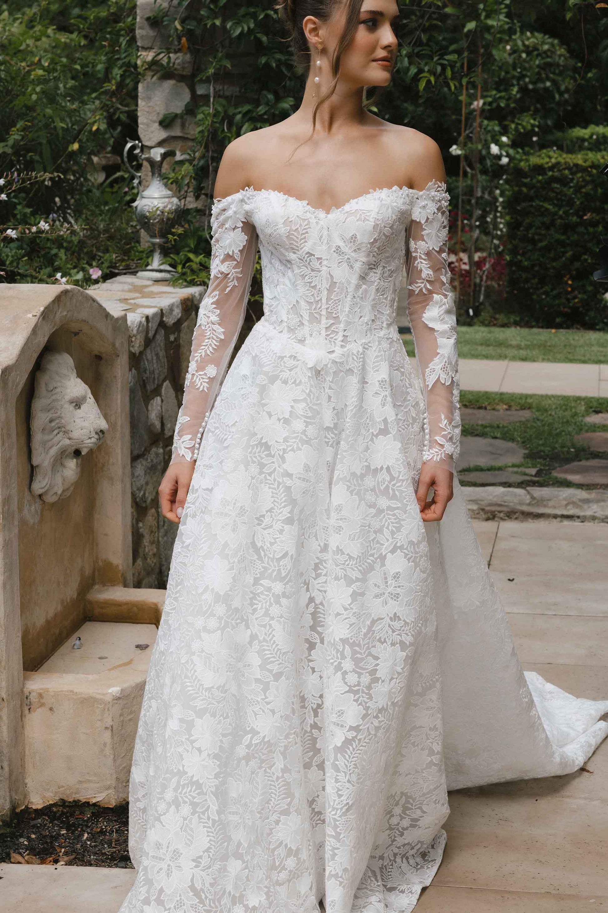 JENNA gown - Lace A-LINE bridal dress by Roselle collection Jessica Couture