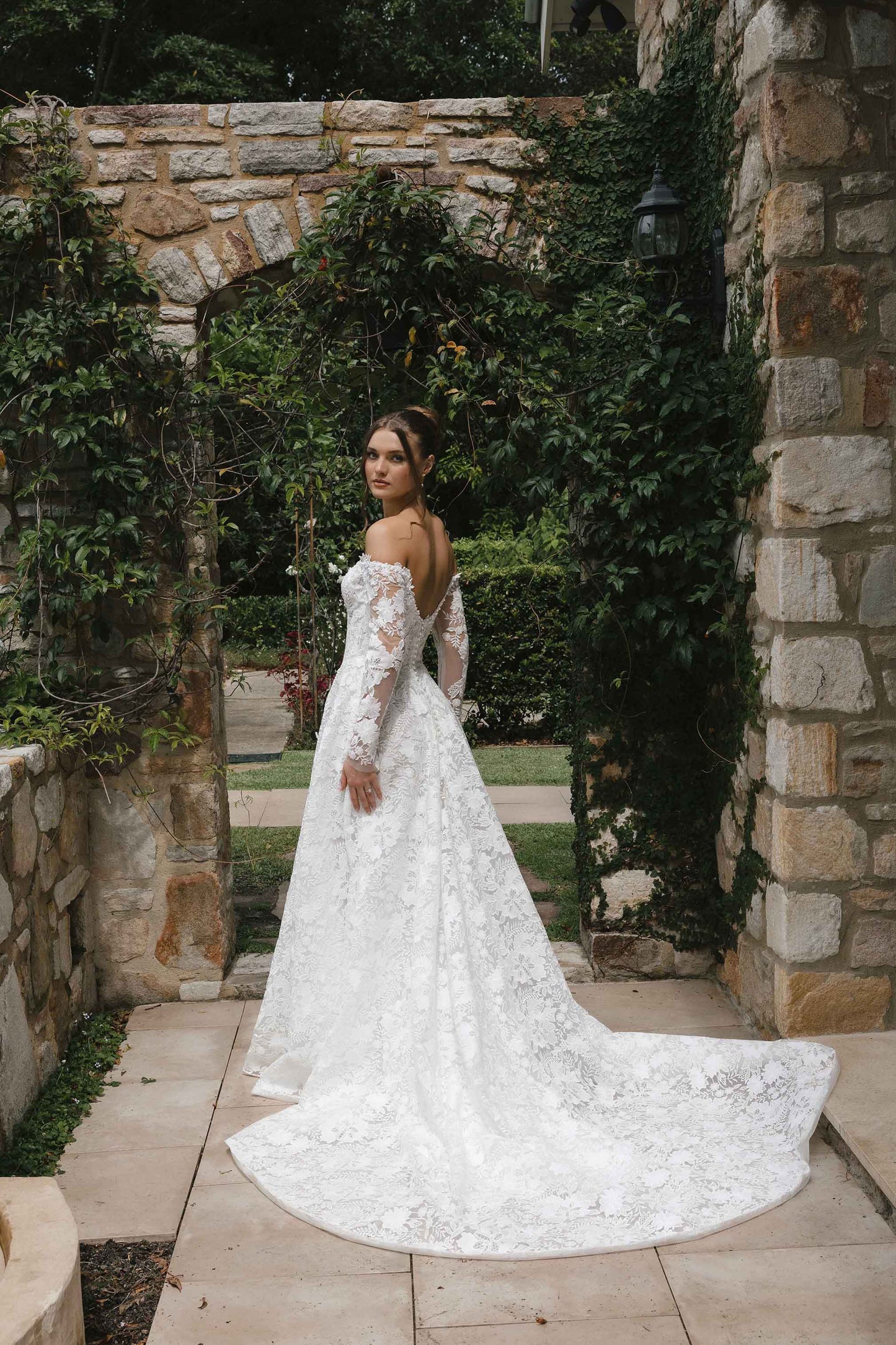 JENNA gown - Lace A-LINE bridal dress by Roselle collection Jessica Couture