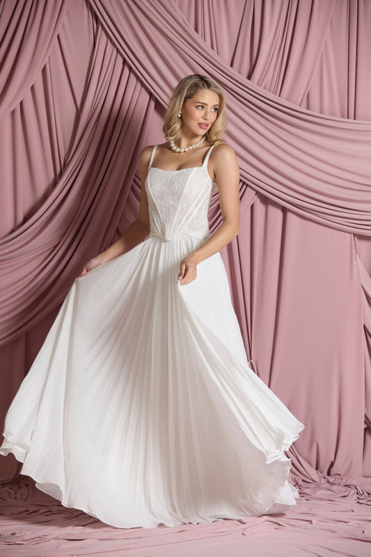 pleated chiffon bridal skirt two piece mix match collection 