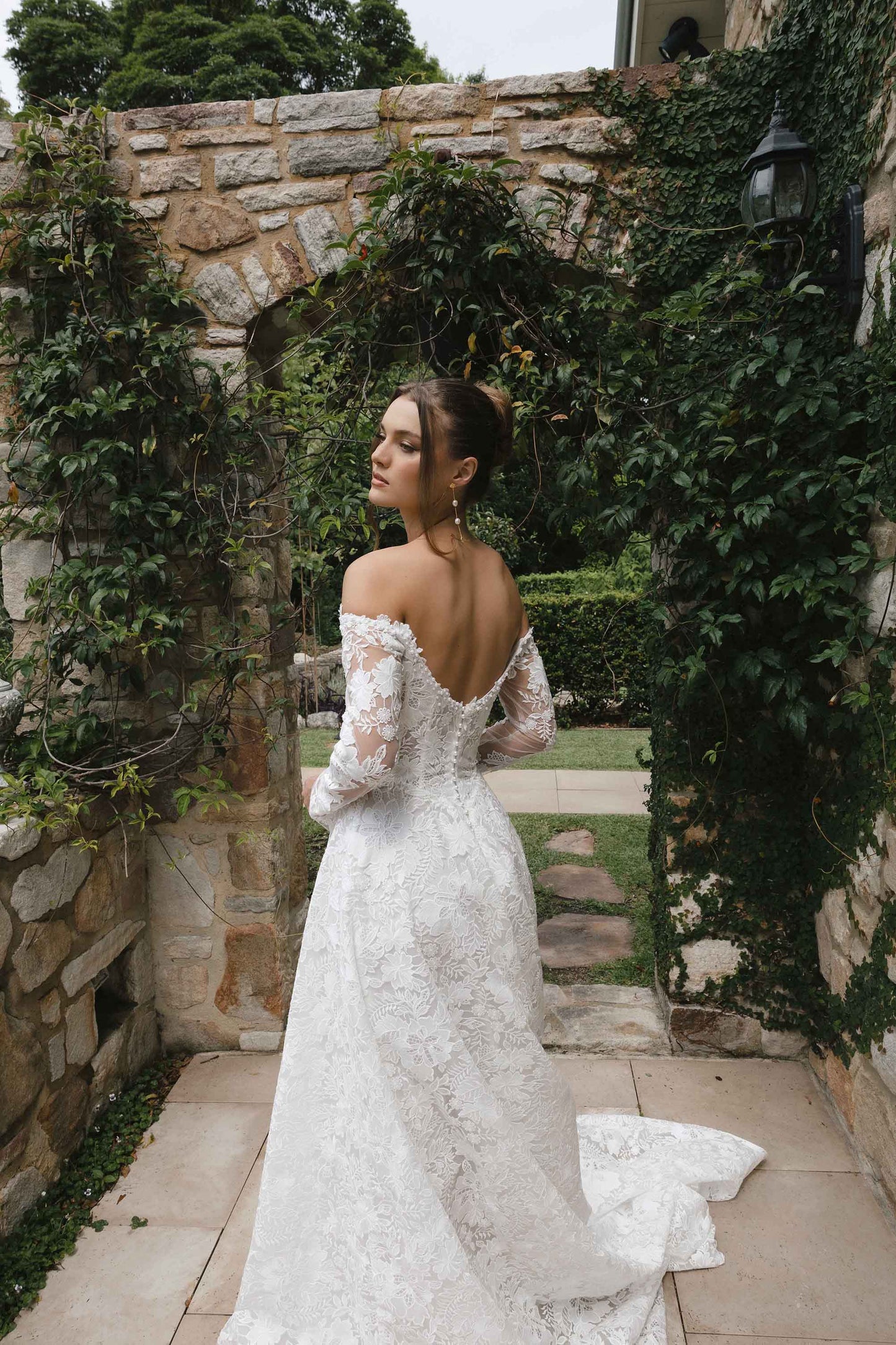 JENNA gown - Lace A-LINE bridal dress by Roselle collection Jessica Couture