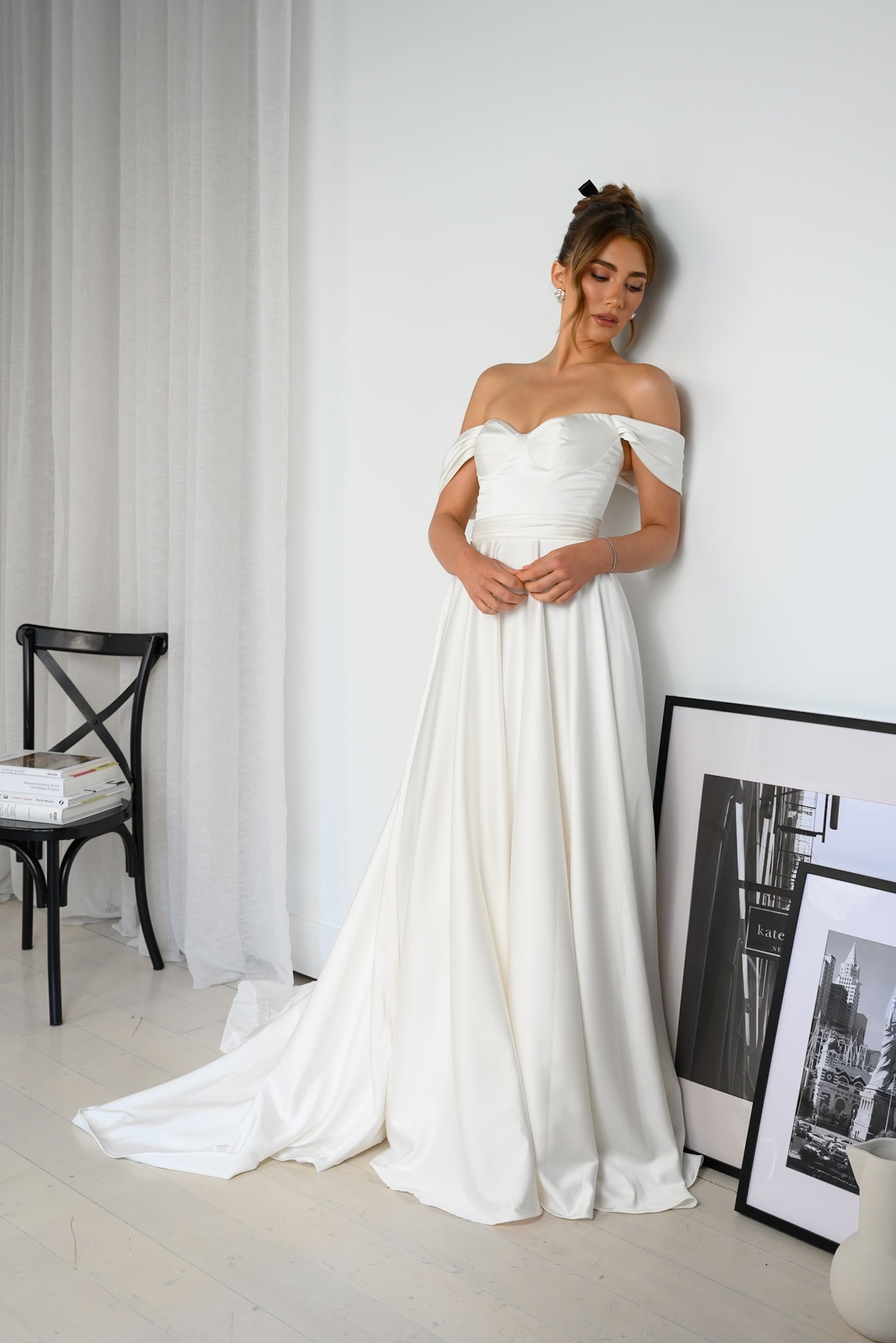 ELEASE gown - A-LINE minimal bridal gown by Ever after collection Miss Chloe 