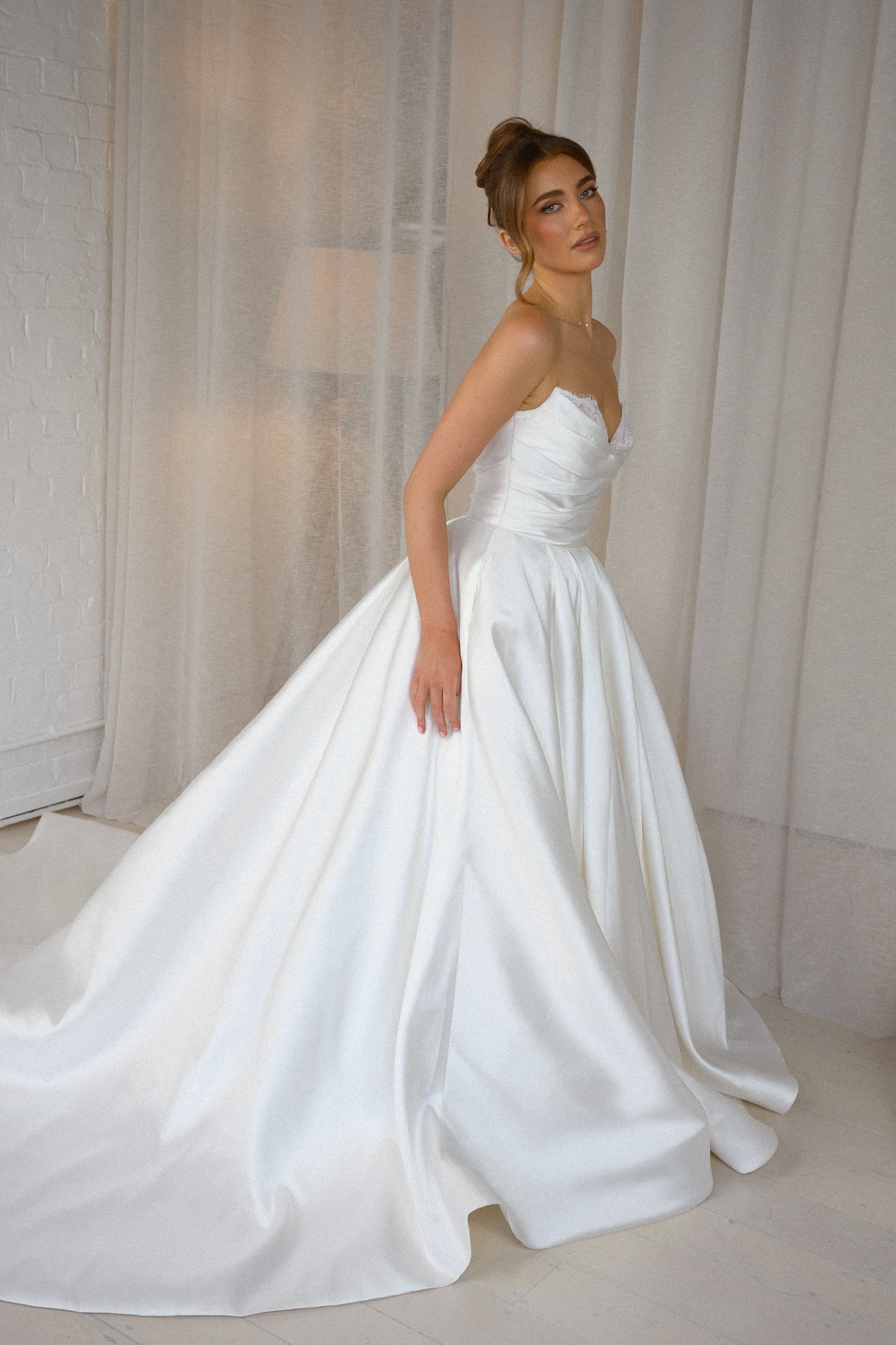 PARIS gown - Satin A-LINE bridal gown by Ever after collection Miss Chloe 