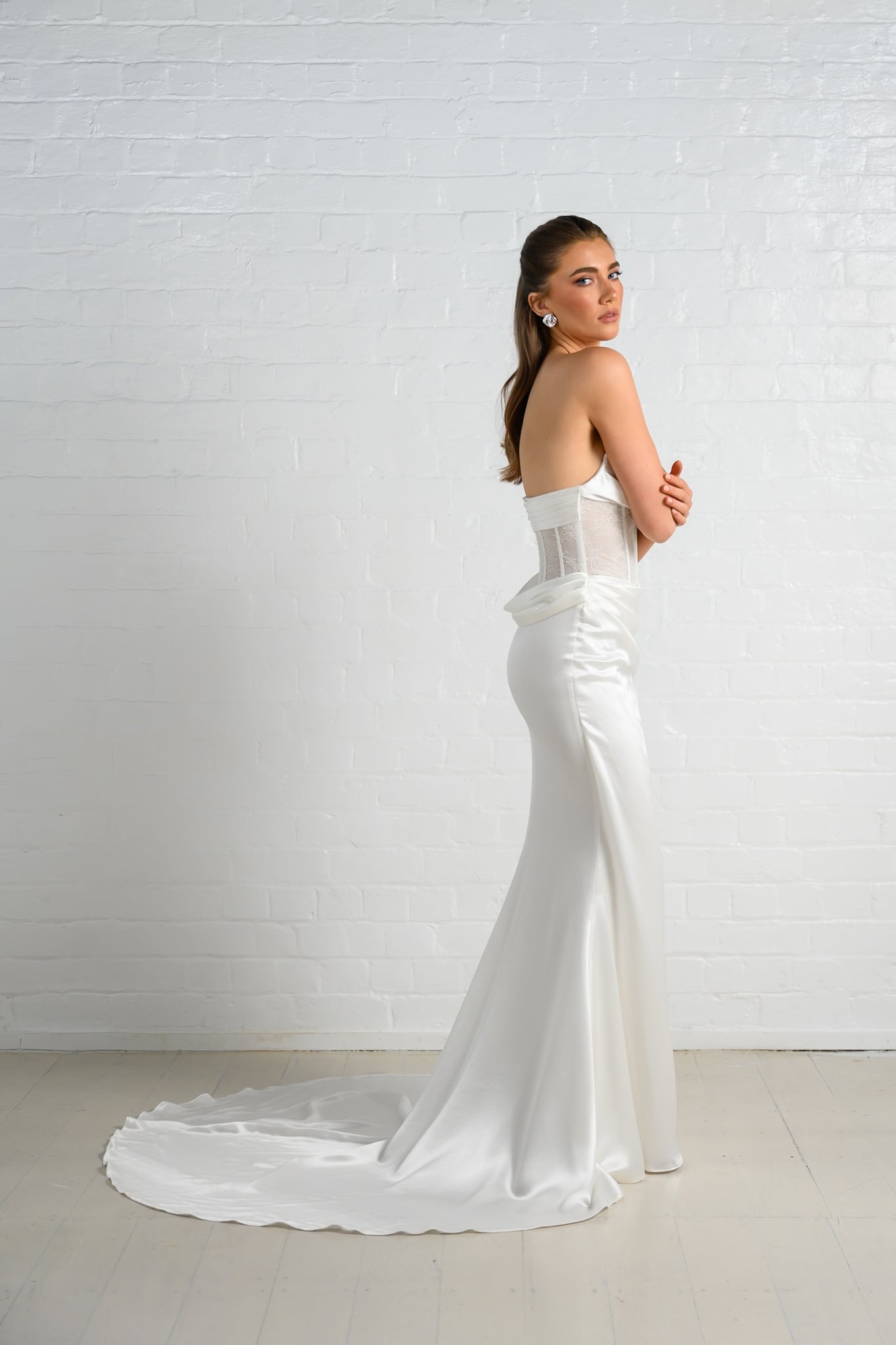 SIRENE gown - Fitted SATIN bridal gown by Ever after collection Miss Chloe 