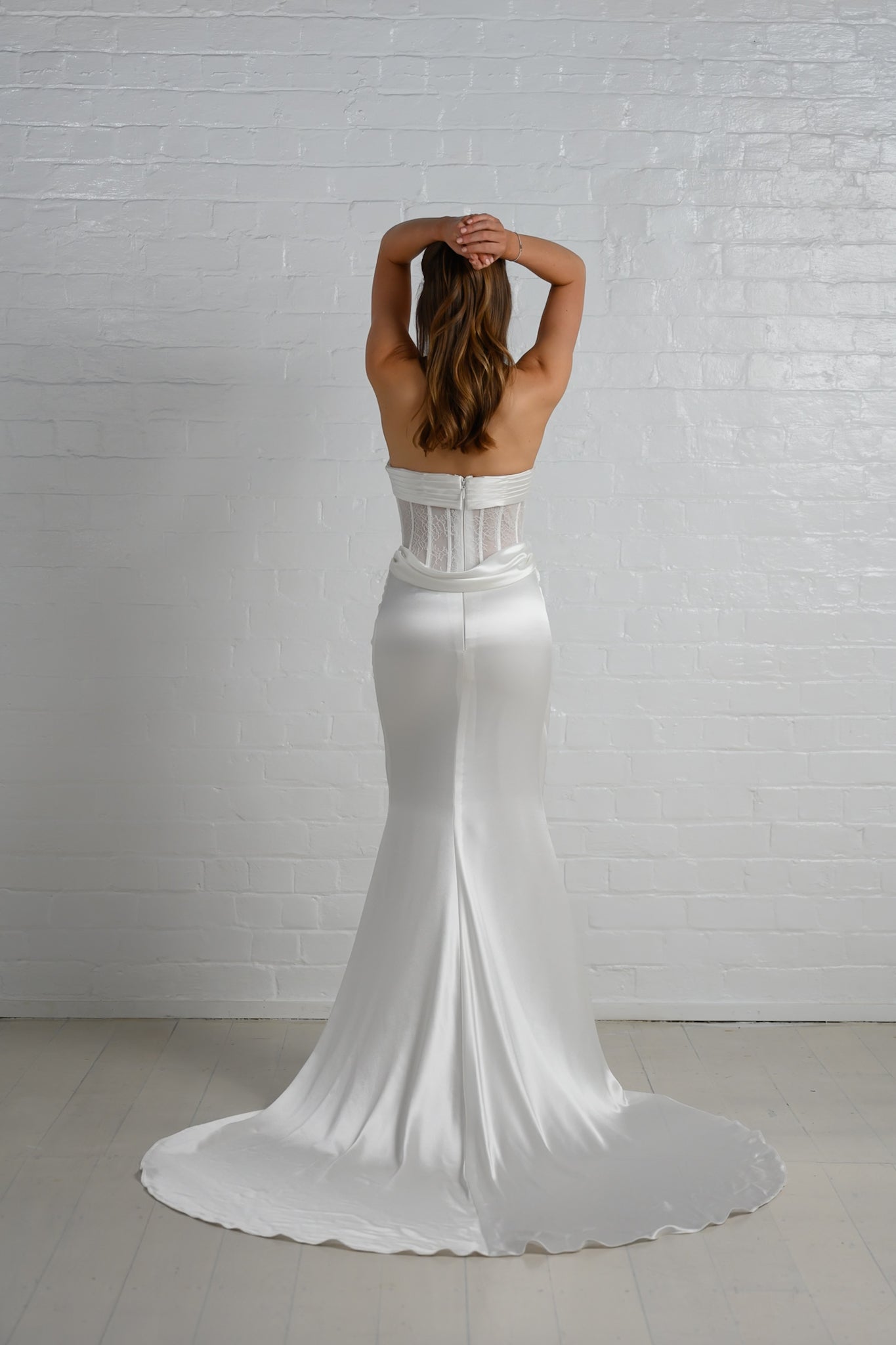 SIRENE gown - Fitted SATIN bridal gown by Ever after collection Miss Chloe 