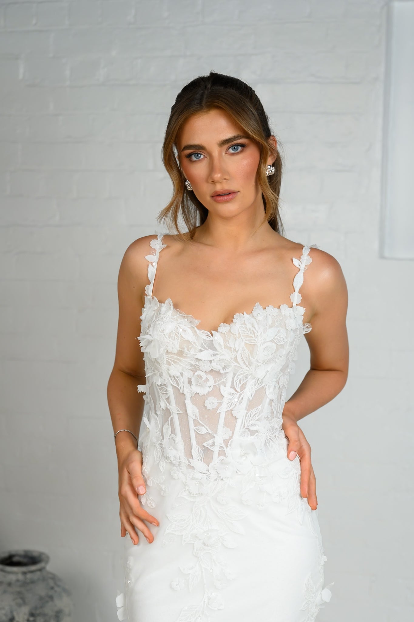 VERONIKA gown - Lace FIT-N-FLARE bridal gown by Ever after collection Miss Chloe 