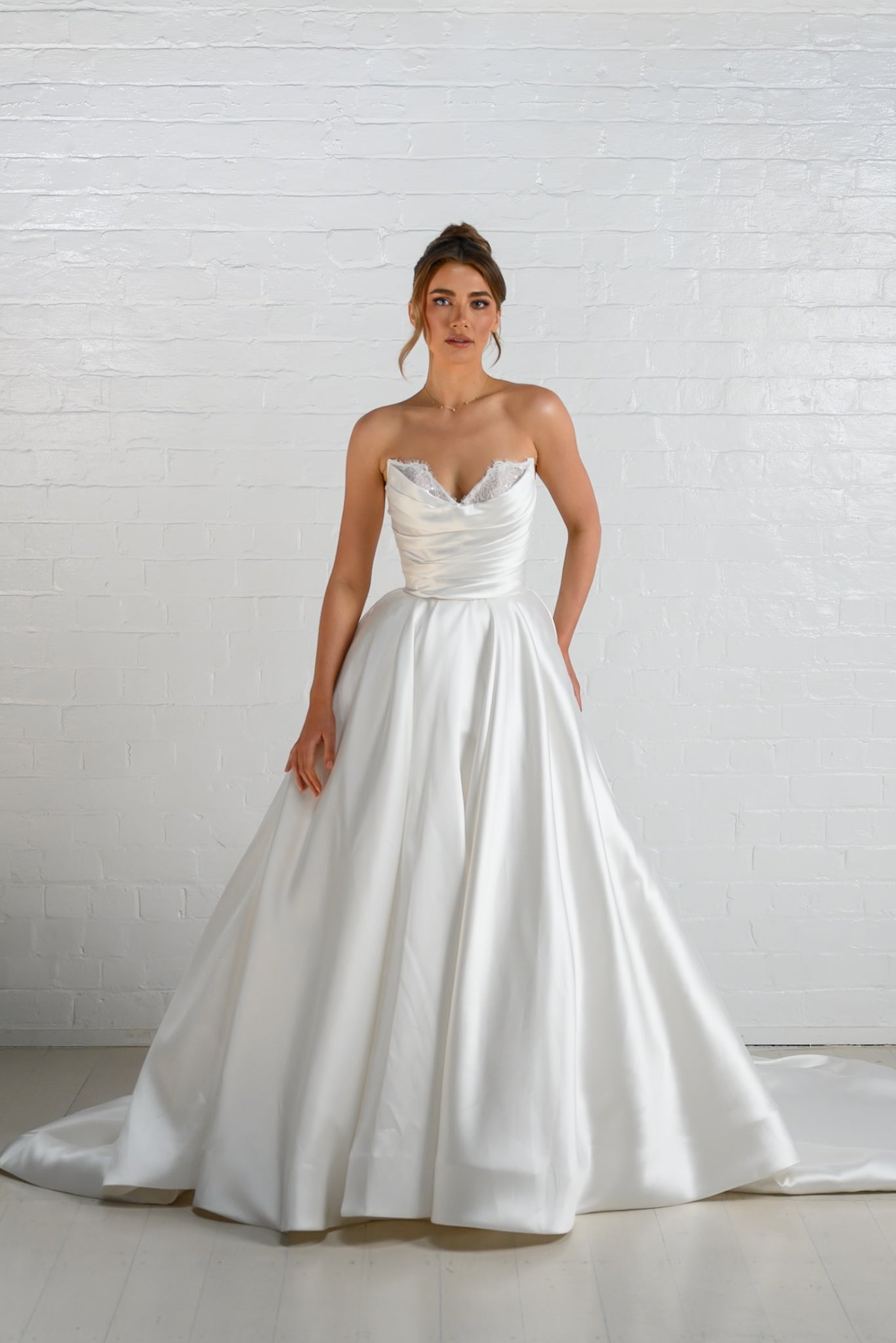 PARIS gown - Satin A-LINE bridal gown by Ever After collection Miss Chloe 