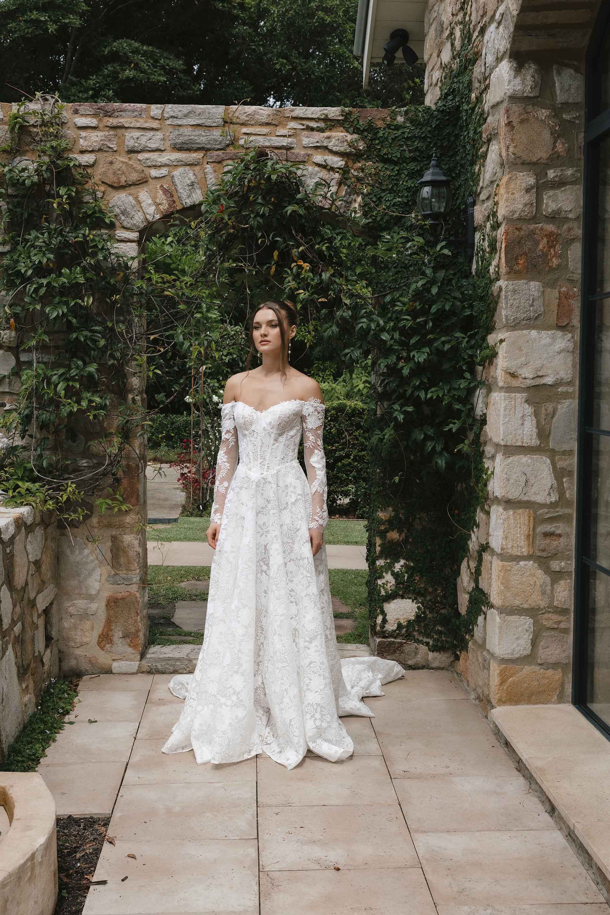 JENNA gown - Lace A-LINE bridal dress by Roselle collection Jessica Couture