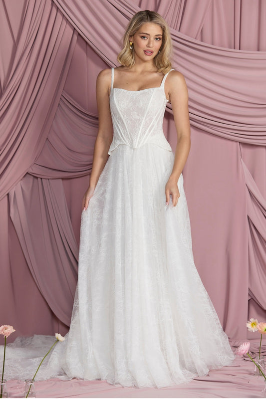 chantilly lace and tulle skirt, two piece bridal collection 