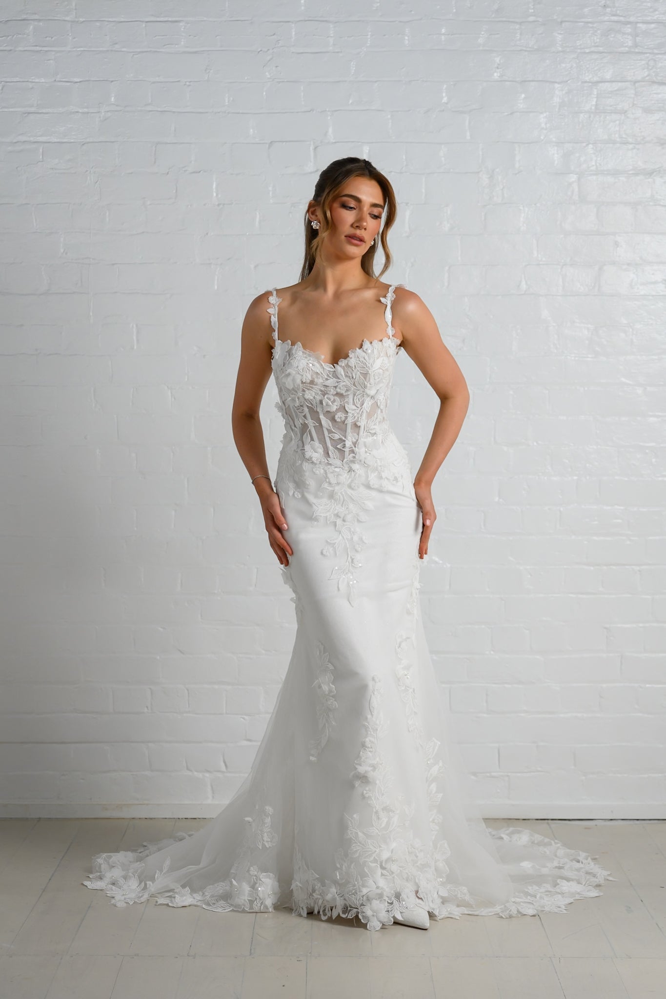 VERONIKA gown - Lace FIT-N-FLARE bridal gown by Ever after collection Miss Chloe 