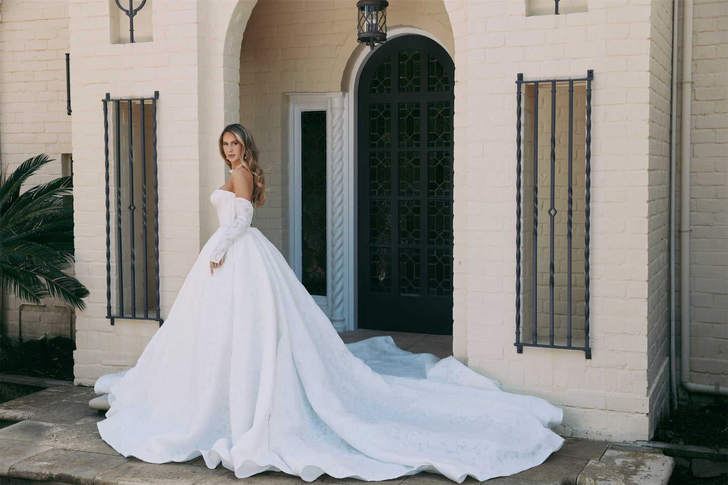 MACKENZIE Bridal Gown - Wedding dress by Victoria Collection Jessica Couture. Featuring an A-line Princess ballgown with cathedral train, and strapless sweetheart neckline. 