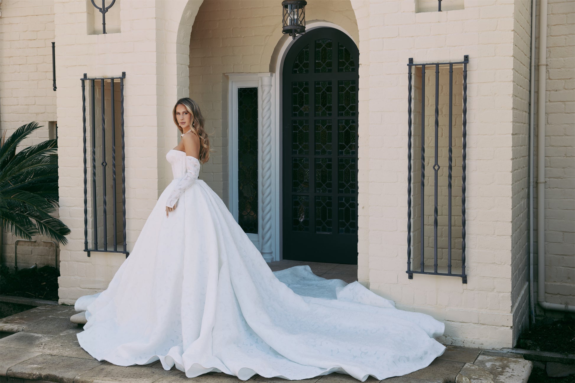 MACKENZIE Bridal Gown - Wedding dress by Victoria Collection Jessica Couture. Featuring an A-line Princess ballgown with cathedral train, and strapless sweetheart neckline. 