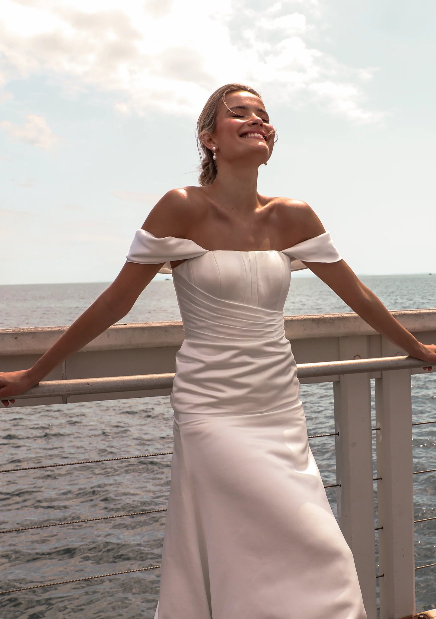 LUCIA PEARL DROP EARRINGS SILVER