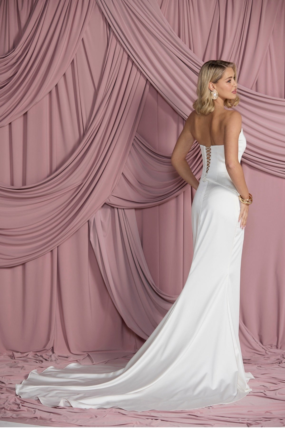 Fit and flare satin Bridal skirt mix match collection 