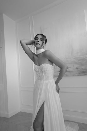 TONICA gown - chiffon A-LINE bridal gown by Willow collection Miss Chloe 
