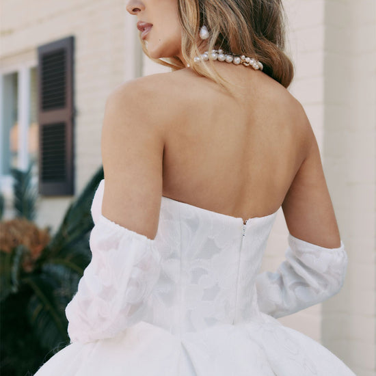 MACKENZIE Bridal Gown - Wedding dress by Victoria Collection Jessica Couture. Featuring an A-line Princess ballgown with cathedral train, and strapless sweetheart neckline. 