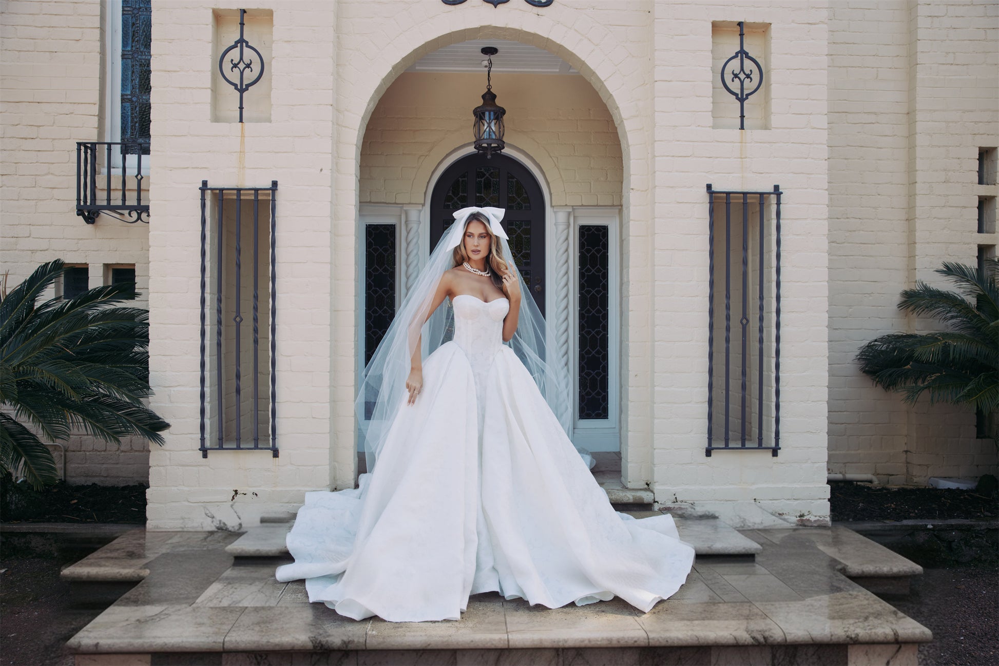 MACKENZIE Bridal Gown - Wedding dress by Victoria Collection Jessica Couture. Featuring an A-line Princess ballgown with cathedral train, and strapless sweetheart neckline. 