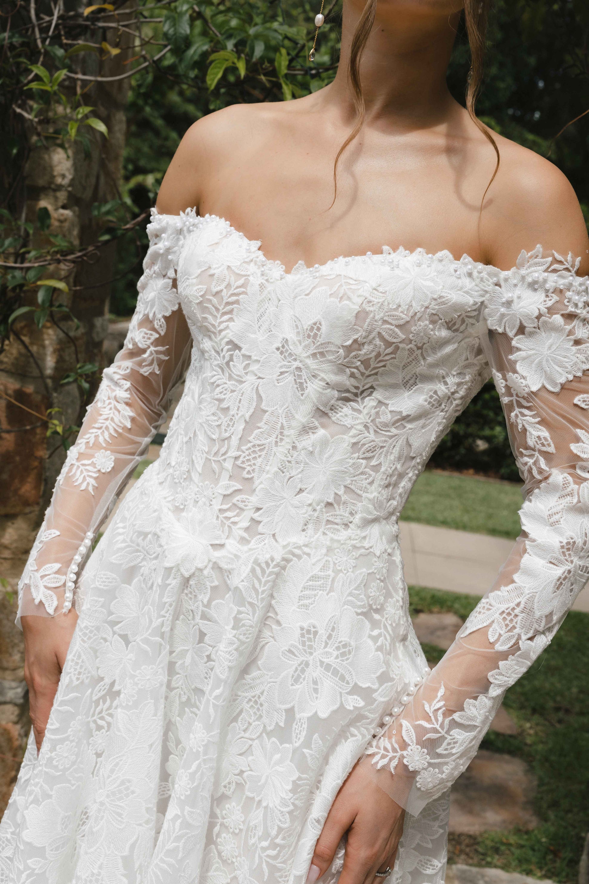 JENNA gown - Lace A-LINE bridal dress by Roselle collection Jessica Couture