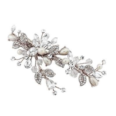 VINTAGE HEIRLOOM HEADPIECE SILVER - Jessica Couture  