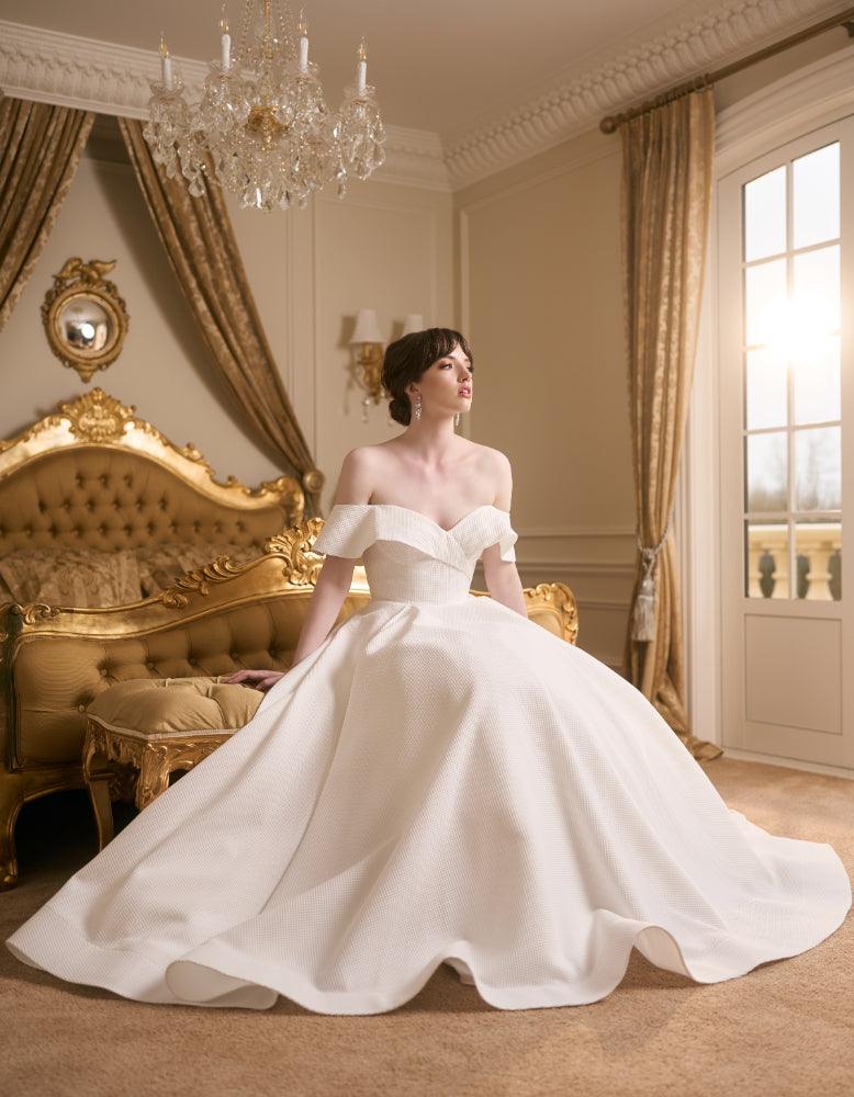 A-Line Minimal sleeves Wedding Dress | JESSICA COUTURE | TYLER Jessica Couture A-Line Minimal sleeves Wedding Dress | JESSICA COUTURE | TYLER Jessica Couture