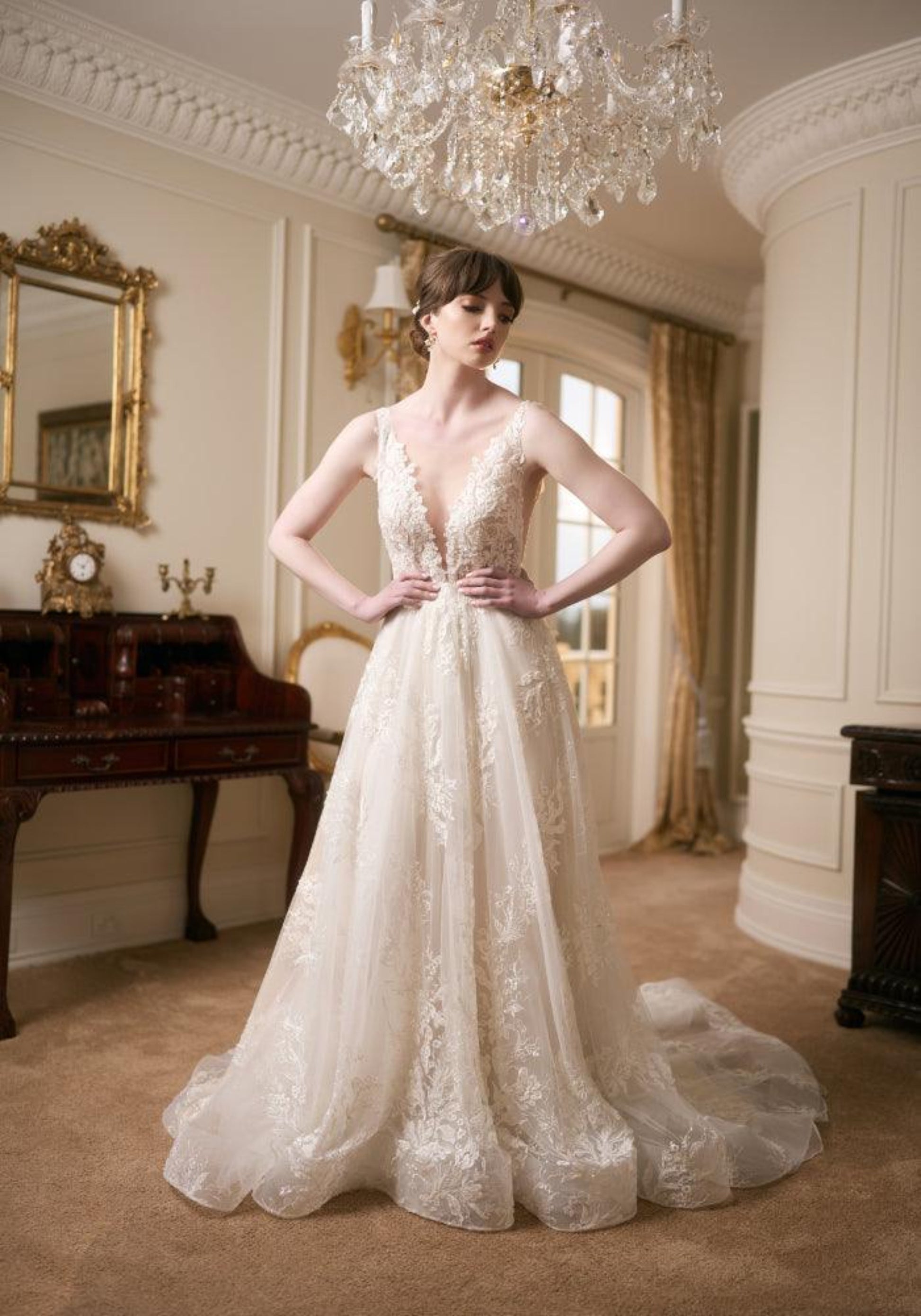 A-Line Lace Beaded Wedding Dress | JESSICA COUTURE | TILLY Jessica Couture A-Line Lace Beaded Wedding Dress | JESSICA COUTURE | TILLY Jessica Couture