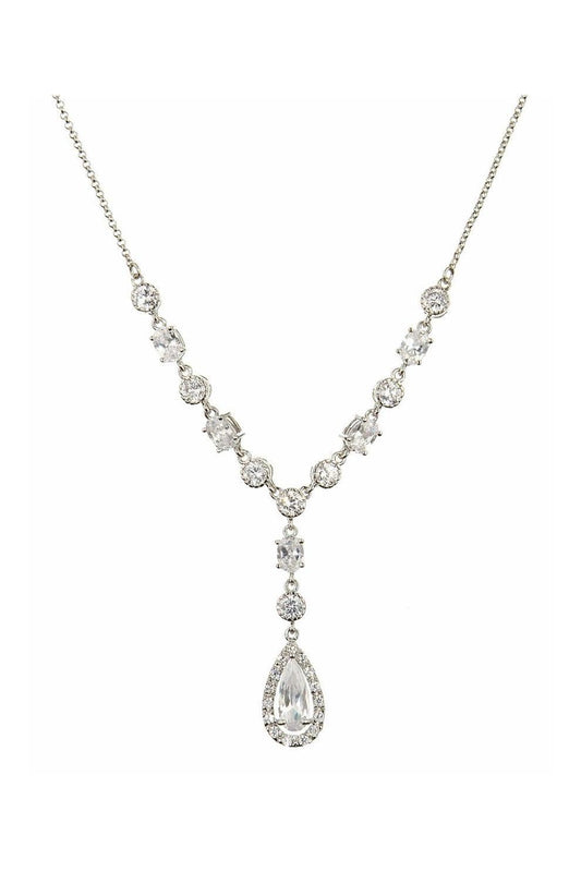 Legacy Teardrop Necklace made from a string of cubic zirconia 