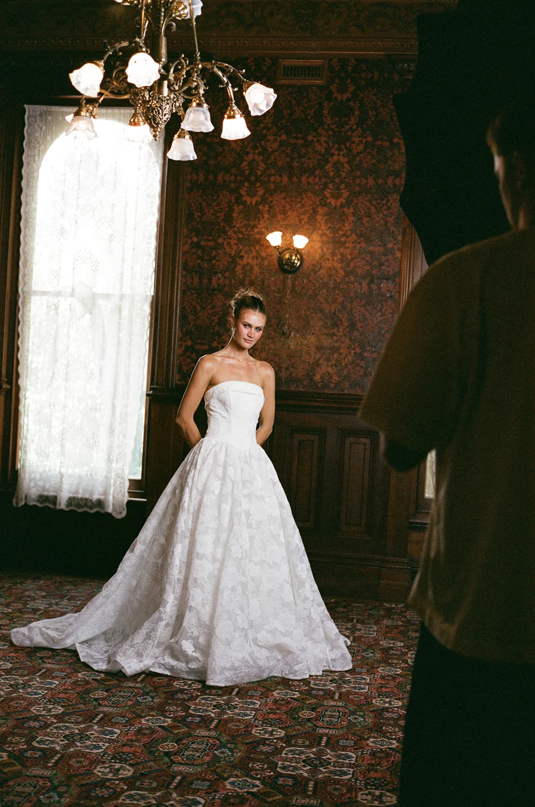 A bride in a Jessica Couture gown
